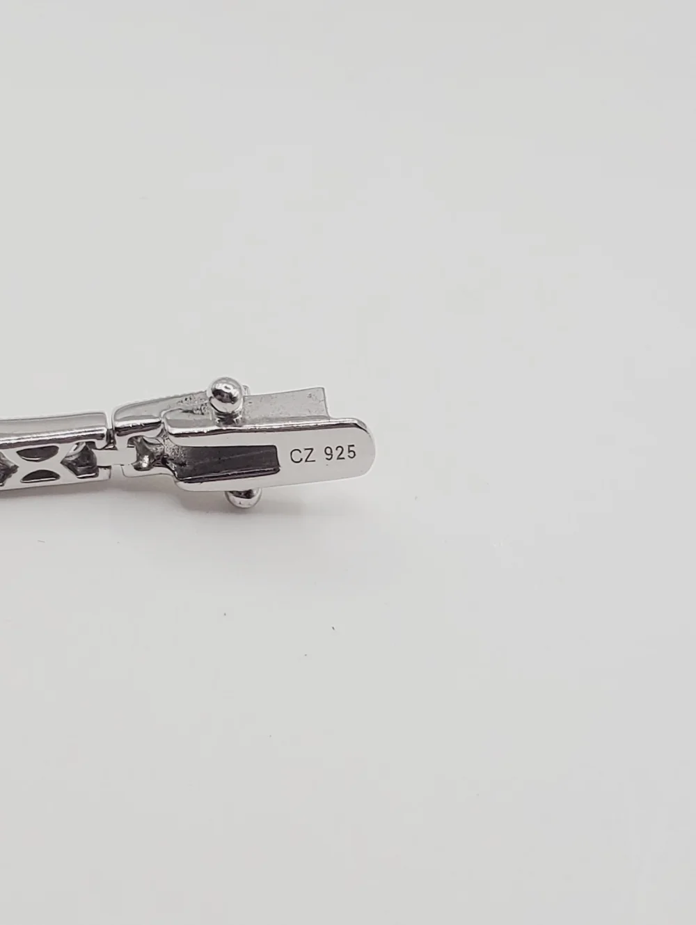 925 Sterling Silver Sapphire Blue CZ & Diamond Simulant Bracelet